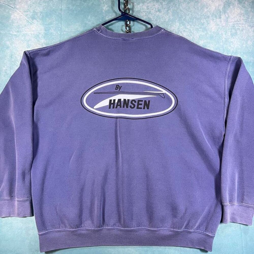Hansen-gretel Men's Purple and Blue Sweatshirt